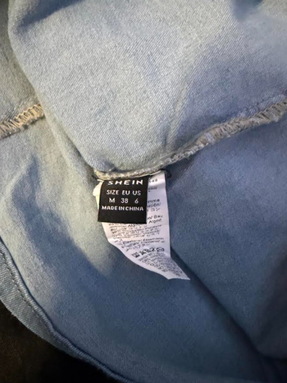 SHEIN Light Blue Denim Mini Dress - Picture 6 of 6